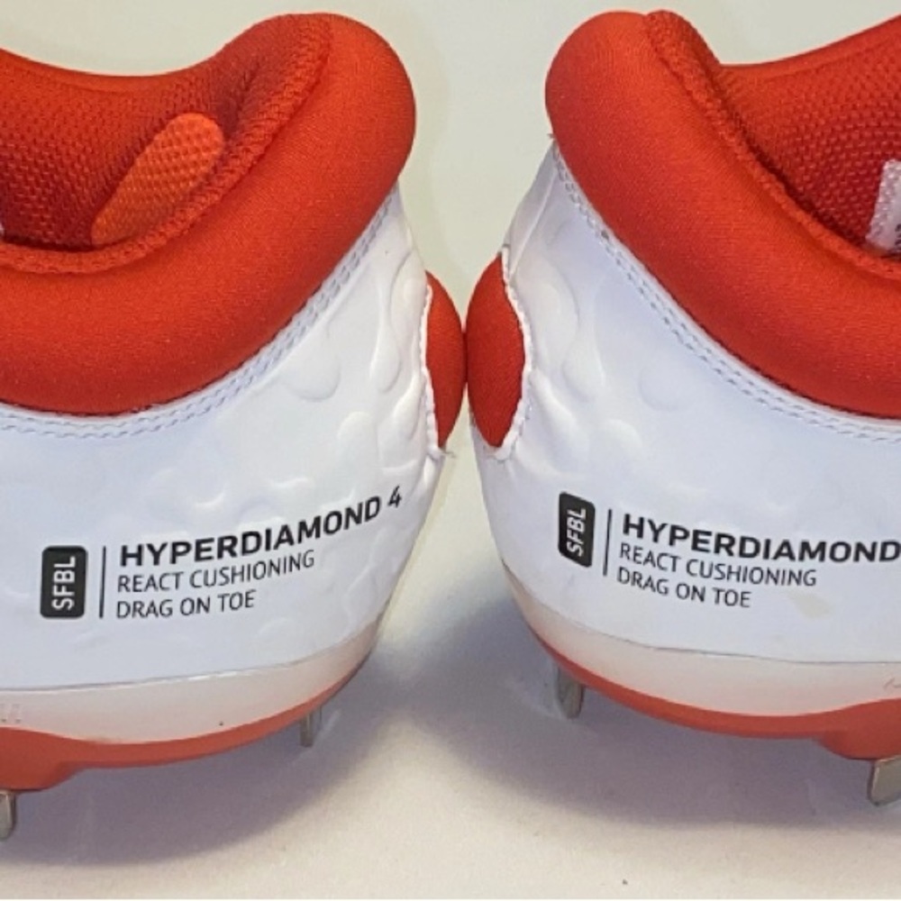 Nike Hyperdiamond 4 Elite Women’s Softball Red and White Sneakers Size 11 New - Picture 9 of 14